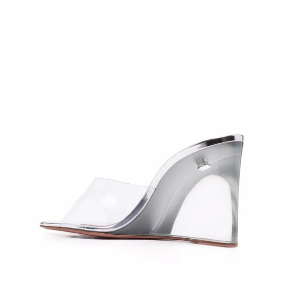 Amina Muaddi Lupita Glass Wedge - Picture 3 of 7